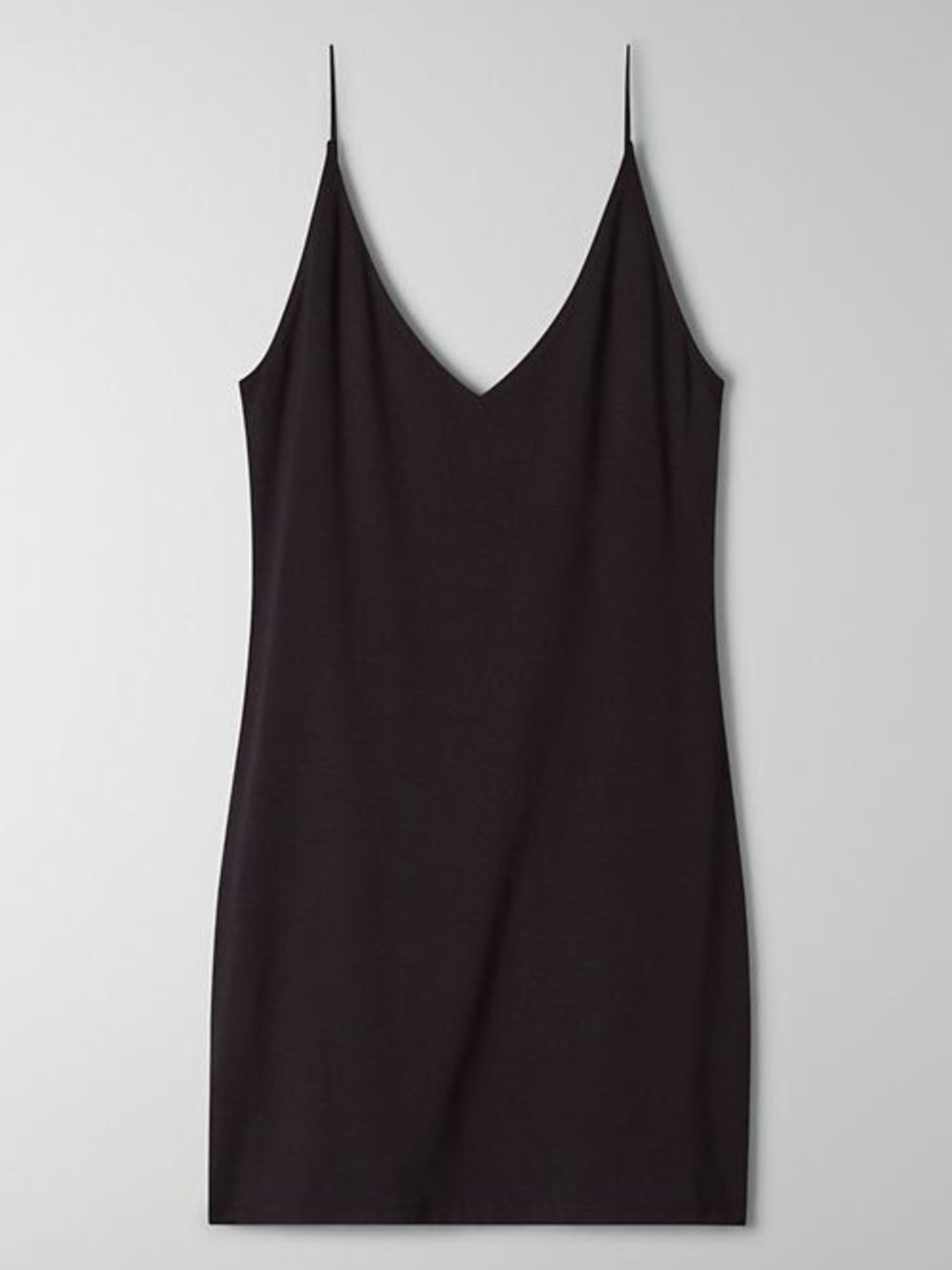 Aritzia Wilfred Free Tiny V-Neck Dress in Black